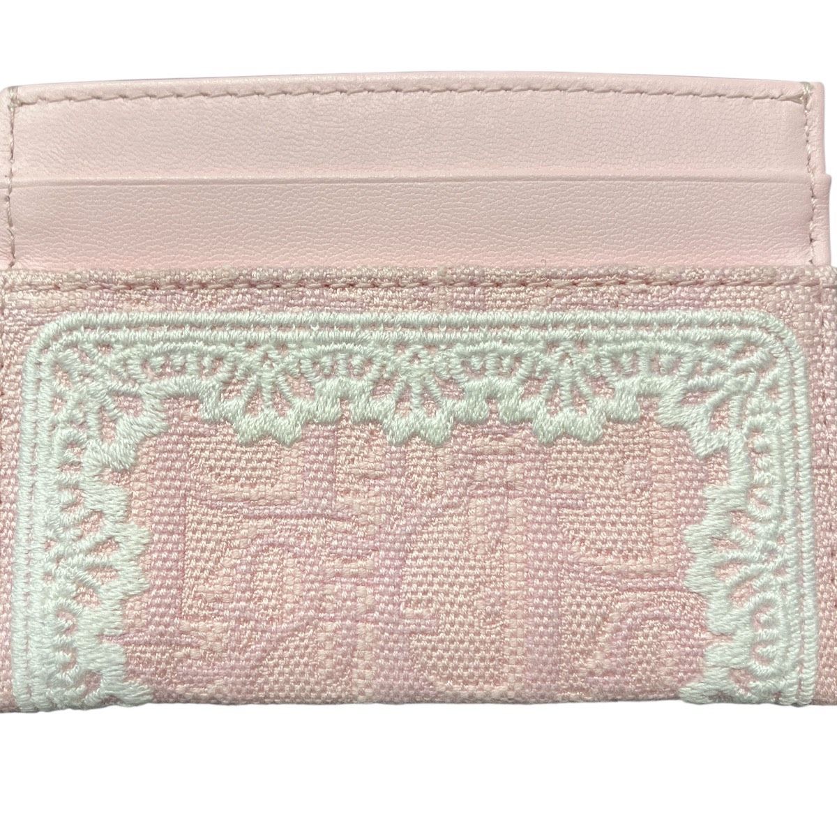Dior Oblique Jacquard Frisia Card Case Canvas Leather — view 8