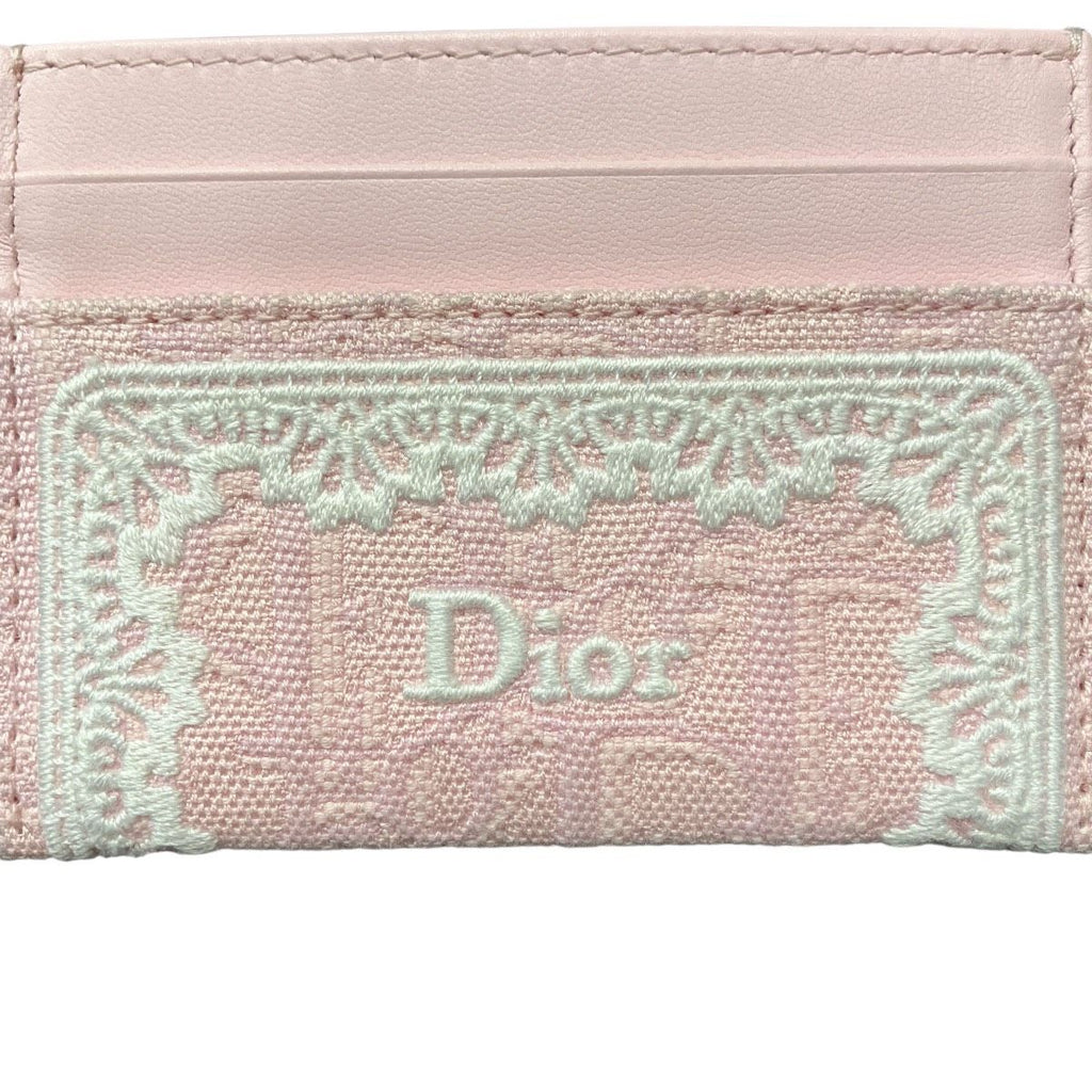 Dior Oblique Jacquard Frisia Card Case Canvas Leather — view 7