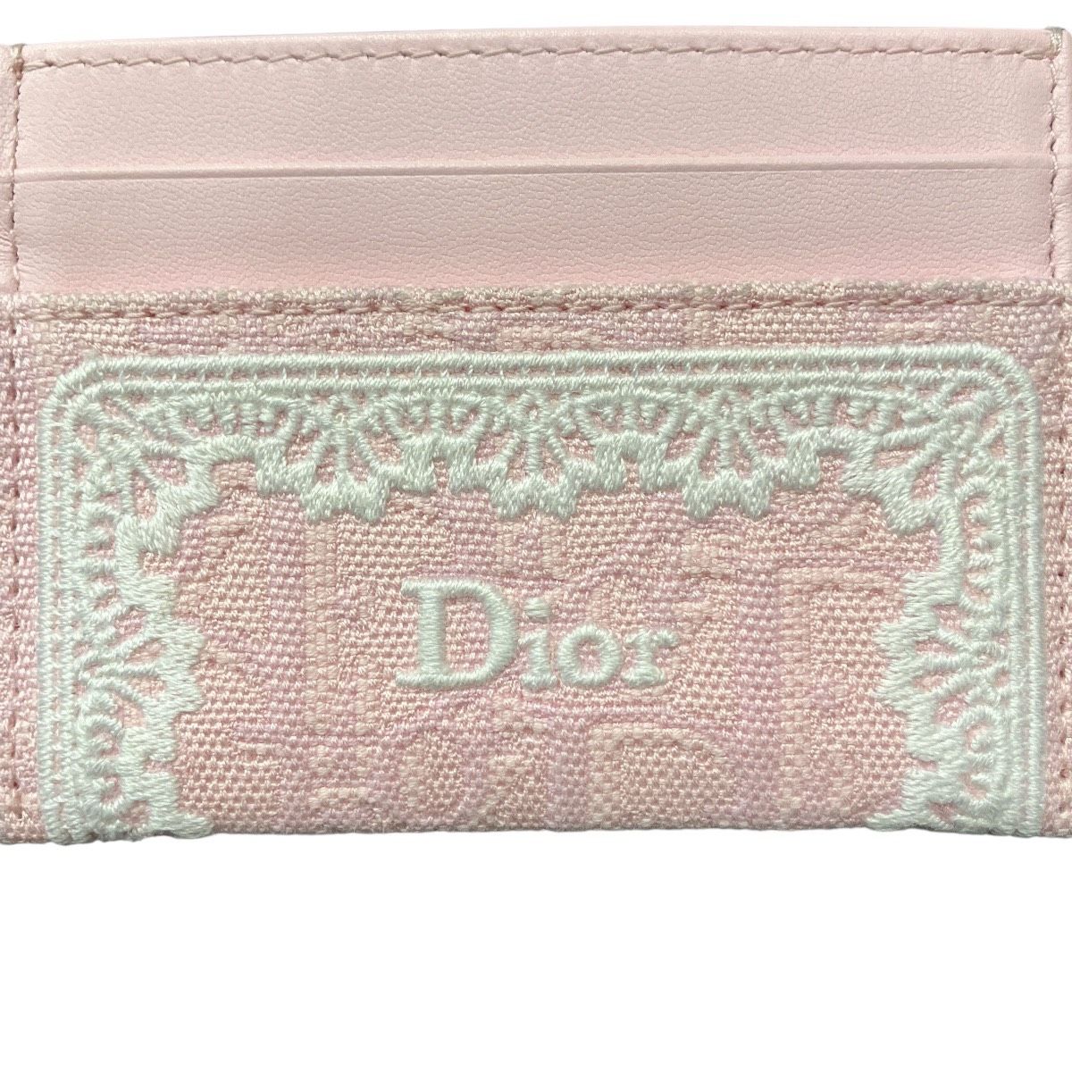 Dior Oblique Jacquard Frisia Card Case Canvas Leather — view 7