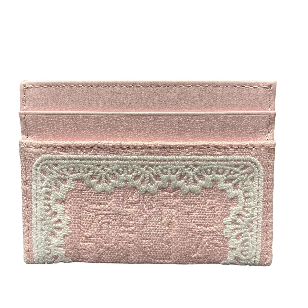 Dior Oblique Jacquard Frisia Card Case Canvas Leather — view 2
