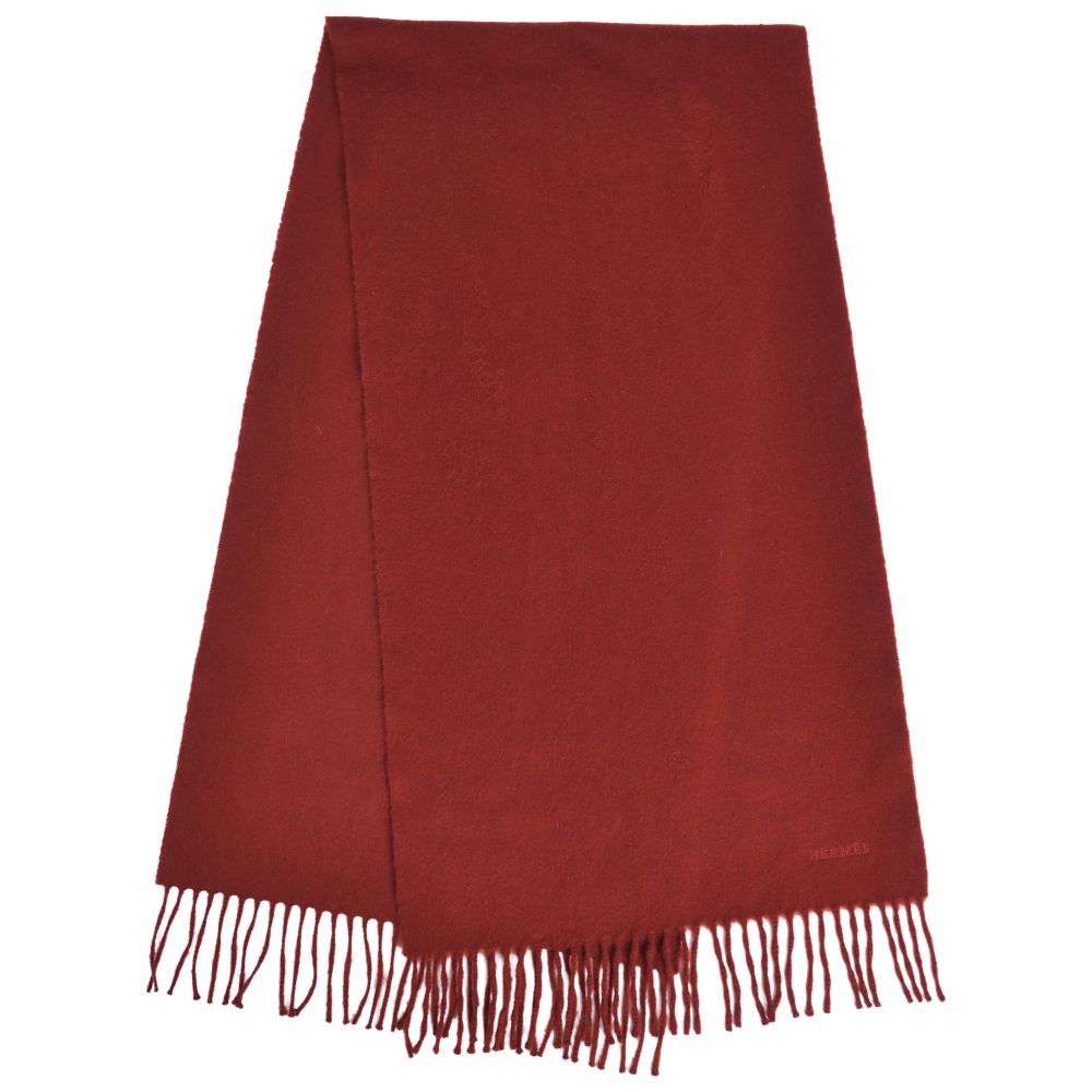Hermes Scarf Shawl Fringe Cashmere