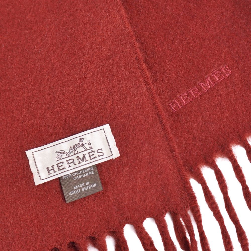 Hermes Scarf Shawl Fringe Cashmere — view 5