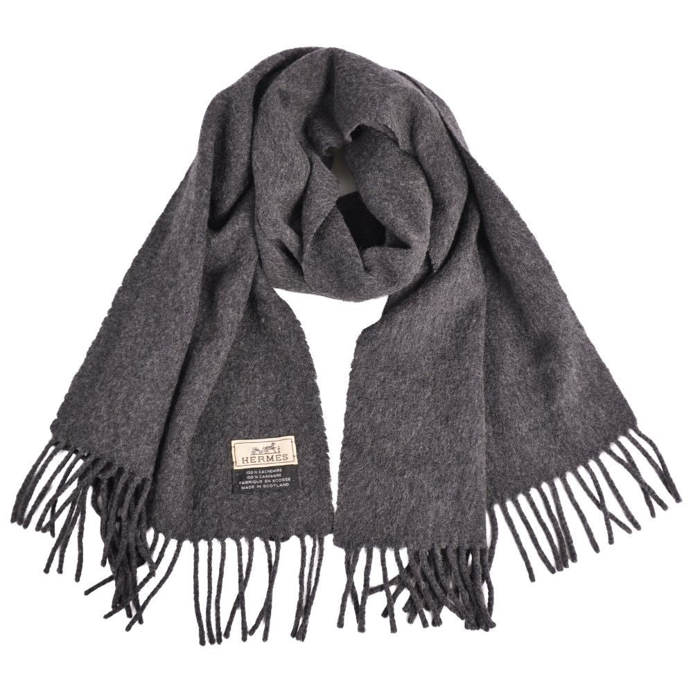 Hermes Scarf Shawl Fringe Cashmere — view 3