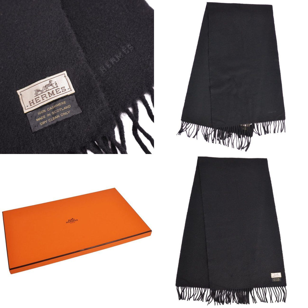 Hermes Scarf Shawl Fringe Cashmere — view 5