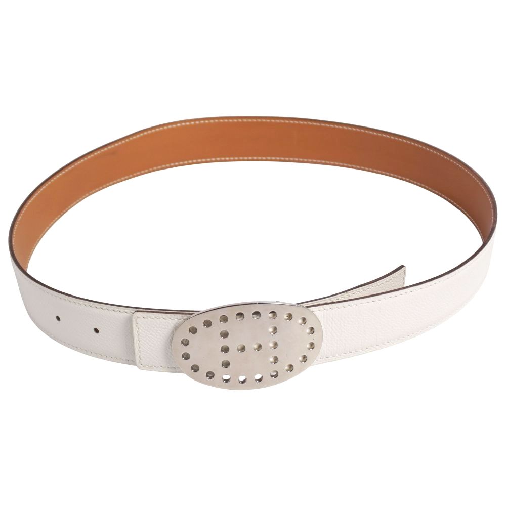Hermes Belt Leather Reversible Evelyne Logo — view 2