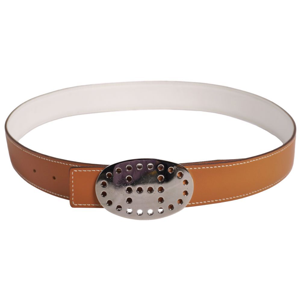 Hermes Belt Leather Reversible Evelyne Logo — view 3