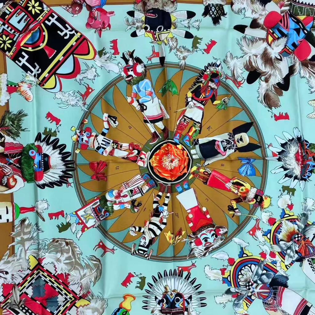 Hermes Scarf Silk Kachinas
