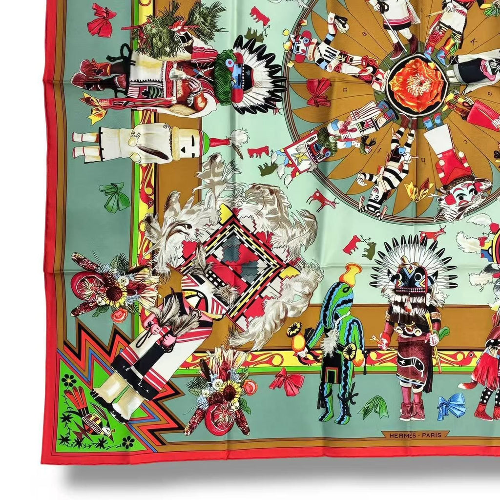 Hermes Scarf Silk Kachinas