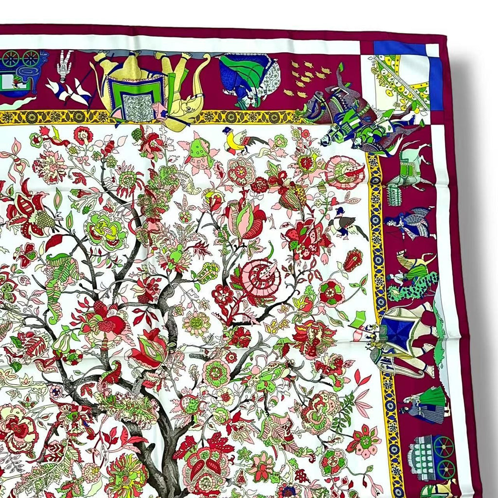 Hermes Scarf Silk Fantaisies Indiennes Dazzling India Multicolor — view 3