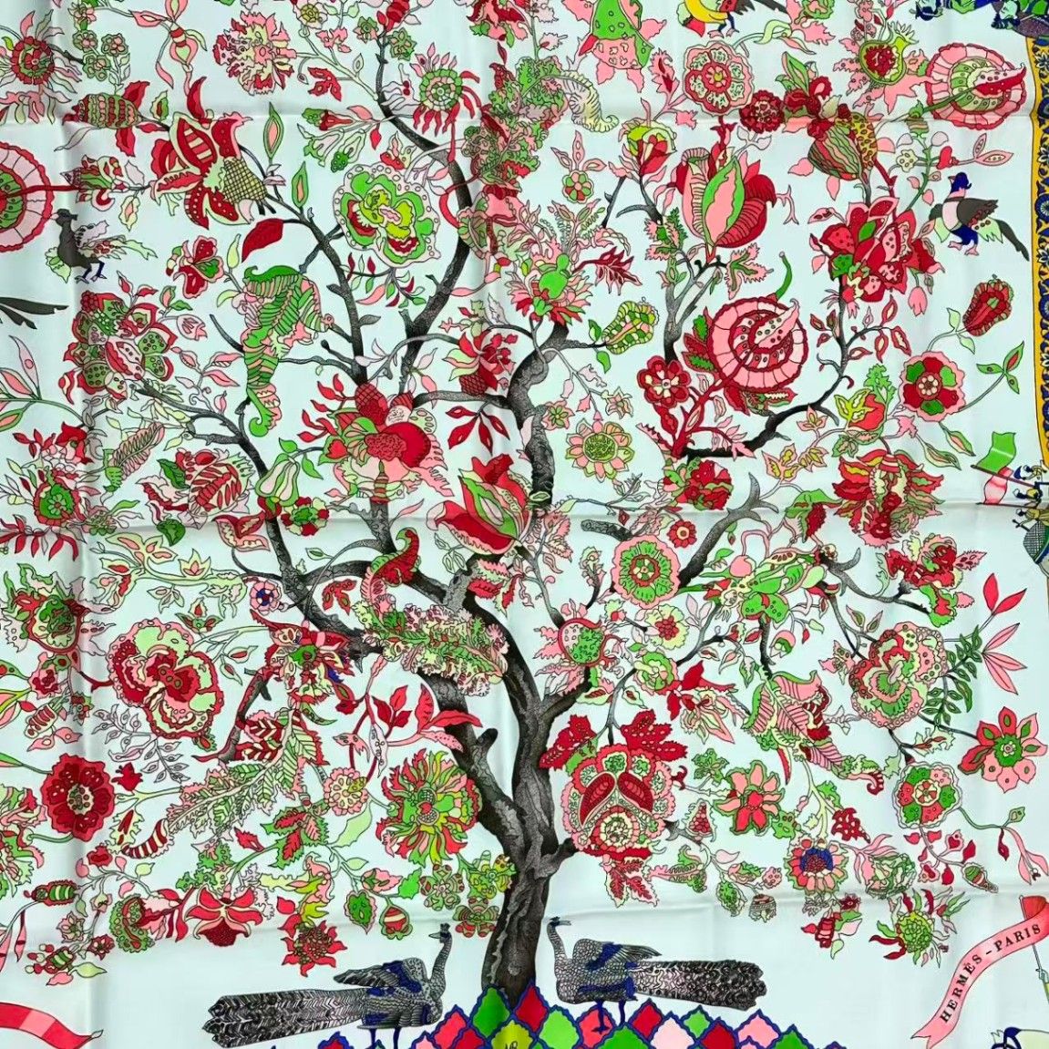 Hermes Scarf Silk Fantaisies Indiennes Dazzling India Multicolor — view 7