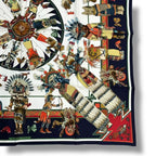 Hermes Scarf Silk Kachinas Navy — view 3