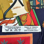 Hermes Scarf Silk Kachinas Navy — view 5