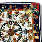 Hermes Scarf Silk Kachinas Navy — view 6