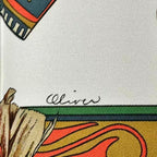 Hermes Scarf Silk Kachinas Navy — view 8