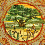 Hermes Scarf Silk Sous le Cedre Under the Himalayan Cedar Brown — view 4