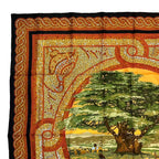 Hermes Scarf Silk Sous le Cedre Under the Himalayan Cedar Brown — view 2