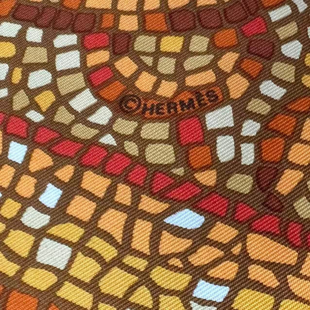 Hermes Scarf Silk Sous le Cedre Under the Himalayan Cedar Brown — view 8