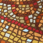 Hermes Scarf Silk Sous le Cedre Under the Himalayan Cedar Brown — view 8
