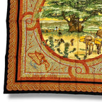 Hermes Scarf Silk Sous le Cedre Under the Himalayan Cedar Brown — view 7