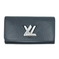 Louis Vuitton Portefeuille Twist Epi Leather Black Silver Wallet