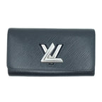 Louis Vuitton Portefeuille Twist Epi Leather Black Silver Wallet
