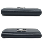 Louis Vuitton Portefeuille Twist Epi Leather Black Silver Wallet
