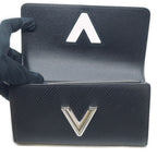Louis Vuitton Portefeuille Twist Epi Leather Black Silver Wallet