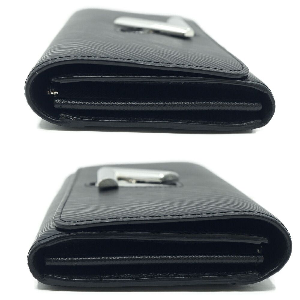 Louis Vuitton Portefeuille Twist Epi Leather Black Silver Wallet