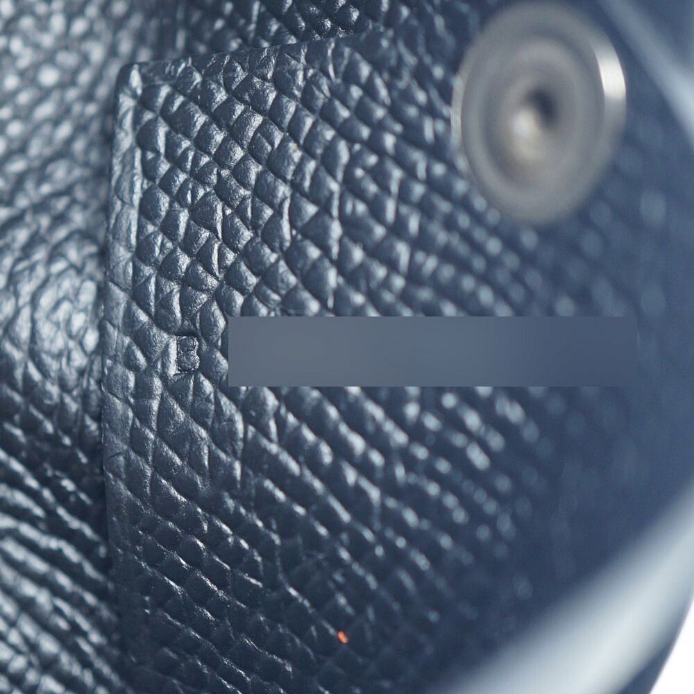 Hermes Calvi Coin Case Card Black Silver — view 9