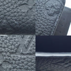 Louis Vuitton Portefeuille Plaza Wallet Silver Black Leather — view 9