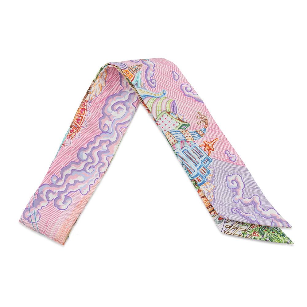Hermes Scarf Twilly of Light City Silk