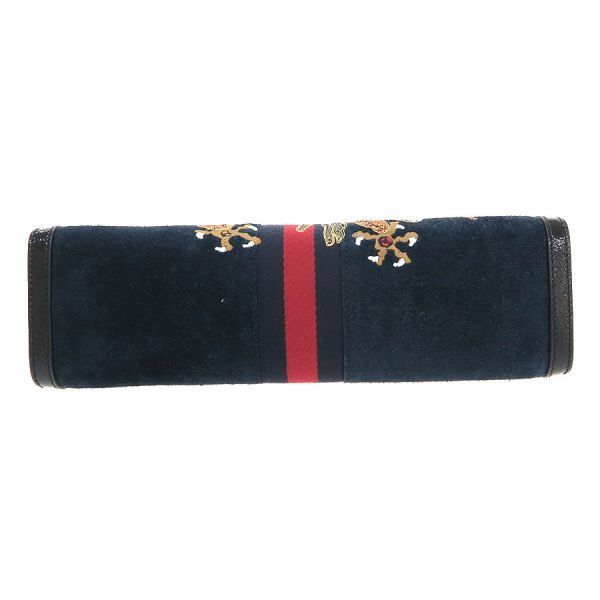 Gucci Embroidery Chain Shoulder Bag Black — view 4