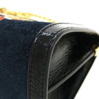 Gucci Embroidery Chain Shoulder Bag Black — view 6