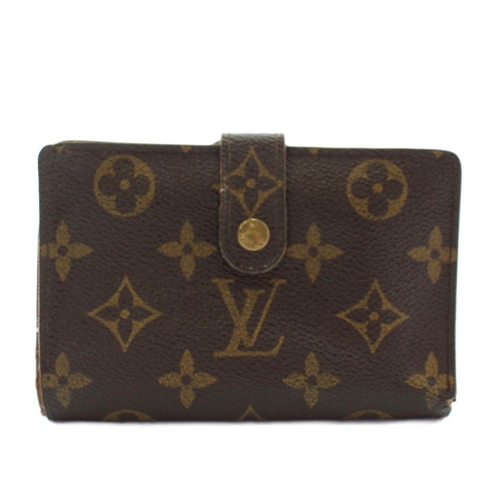 Louis Vuitton Monogram Portefeuille Viennois Wallet Bifold Kiss Lock Leather