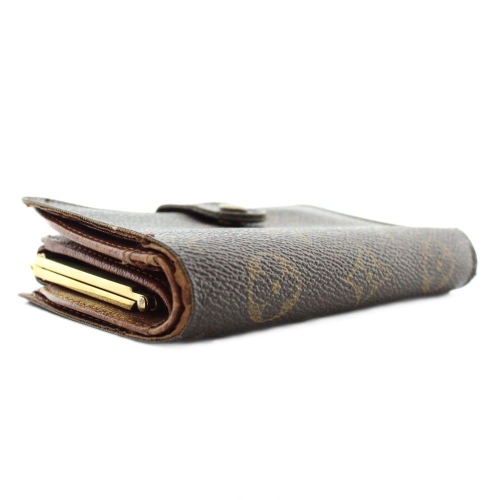 Louis Vuitton Monogram Portefeuille Viennois Wallet Bifold Kiss Lock Leather — view 6