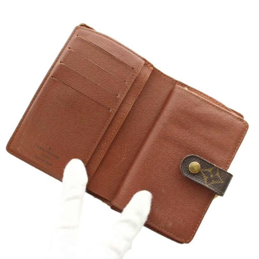 Louis Vuitton Monogram Portefeuille Viennois Wallet Bifold Kiss Lock Leather — view 3