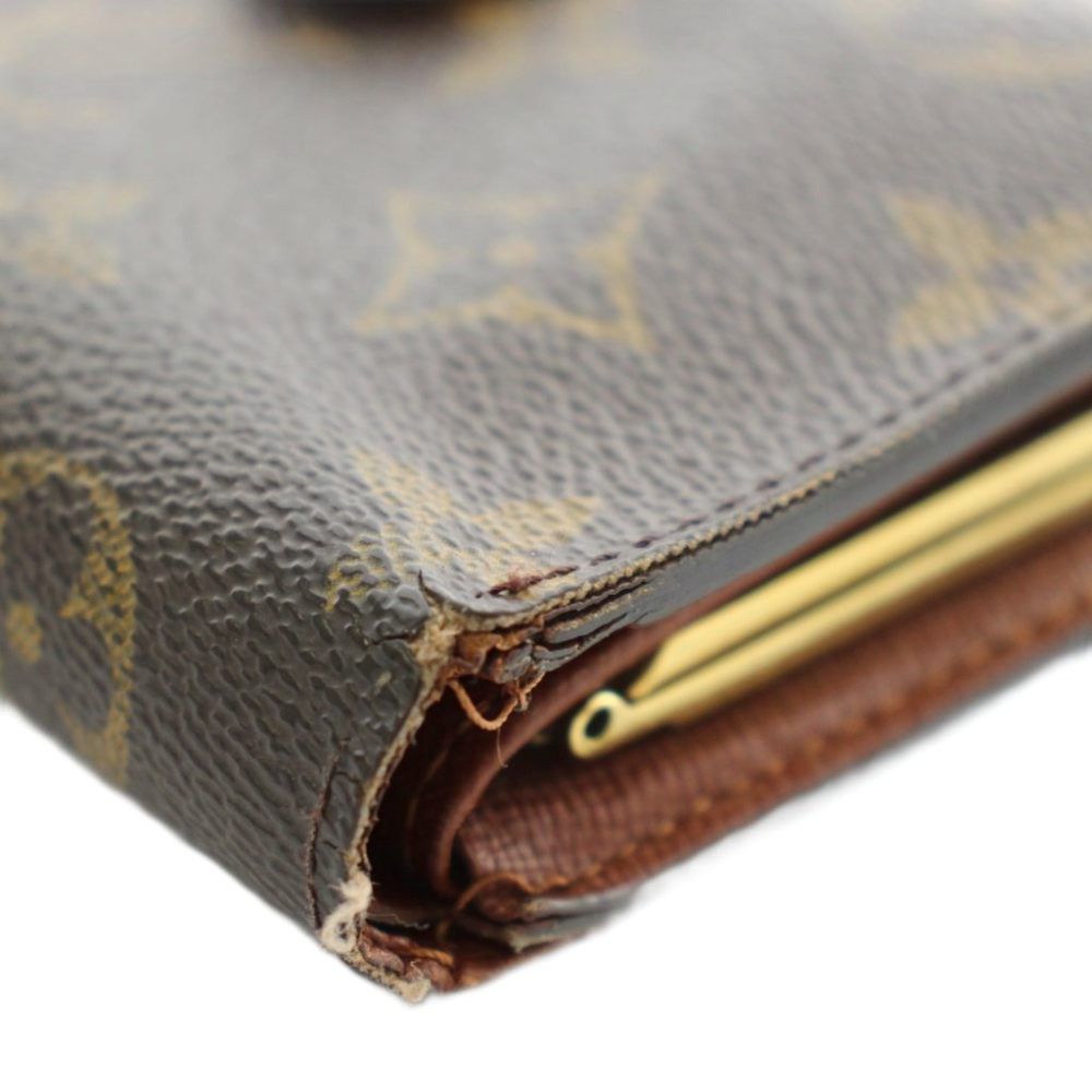 Louis Vuitton Monogram Portefeuille Viennois Wallet Bifold Kiss Lock Leather — view 9