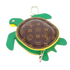 Louis Vuitton LV Turtle Key Holder Bag Charm Monogram Brown Green Yellow Silver — view 4