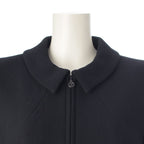 Chanel Tweed Zip Up Jacket Skirt Set Black 38 — view 7