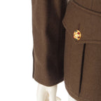 Chanel Wool Gripoix Button Tailored Jacket Khaki 38 — view 6