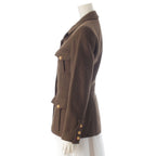 Chanel Wool Gripoix Button Tailored Jacket Khaki 38 — view 3
