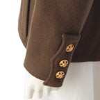 Chanel Wool Gripoix Button Tailored Jacket Khaki 38 — view 7