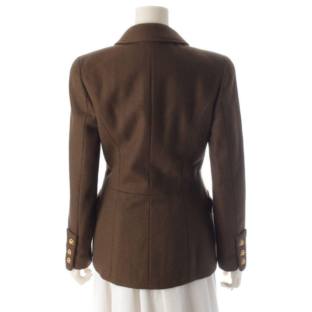 Chanel Wool Gripoix Button Tailored Jacket Khaki 38 — view 4