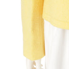 Chanel Wool Coco Button Tweed Tailored Jacket Yellow 38 — view 6