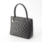 Chanel Caviar Leather Reprint Tote Bag Black