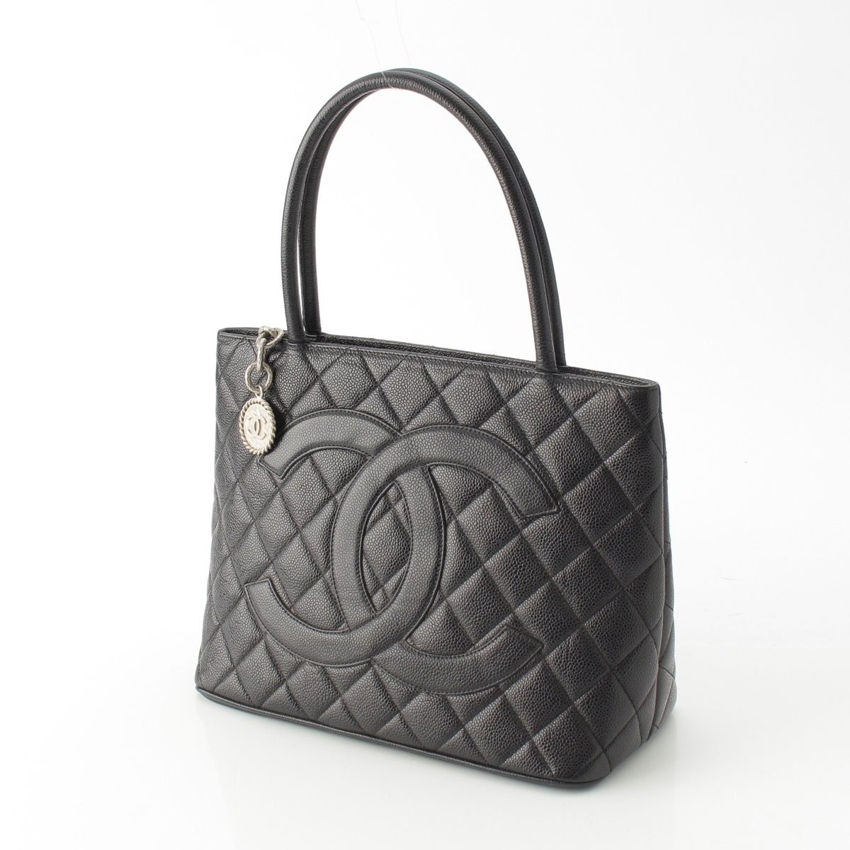 Chanel Caviar Leather Reprint Tote Bag Black