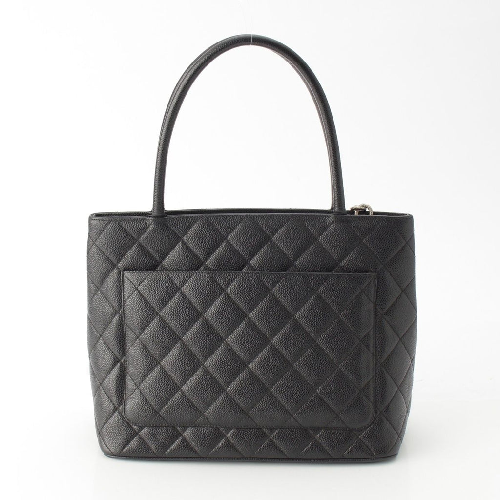 Chanel Caviar Leather Reprint Tote Bag Black