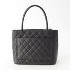 Chanel Caviar Leather Reprint Tote Bag Black