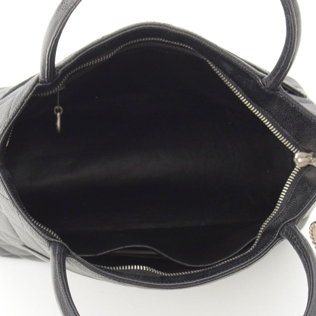 Chanel Caviar Leather Reprint Tote Bag Black