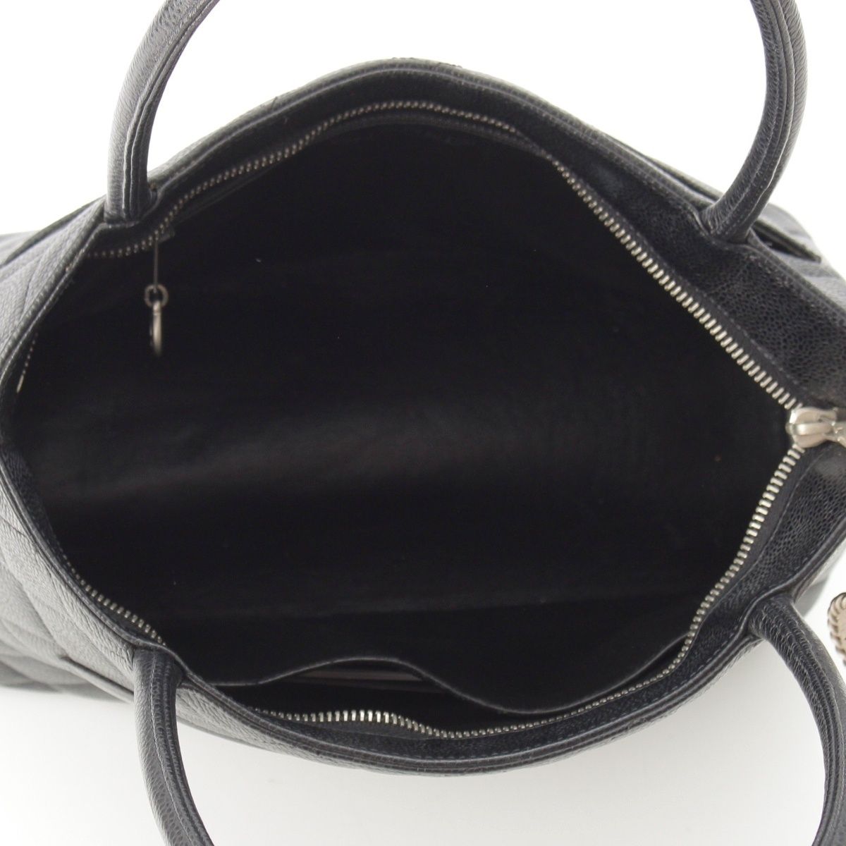 Chanel Caviar Leather Reprint Tote Bag Black